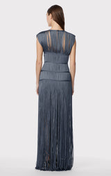 BANDED FRINGE GOWN