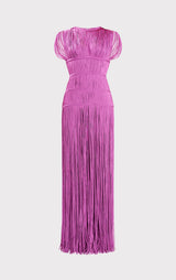 BANDED FRINGE GOWN