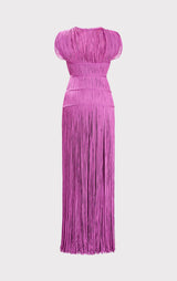 BANDED FRINGE GOWN