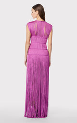 BANDED FRINGE GOWN