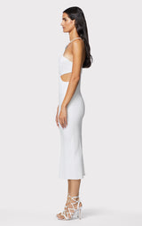 HALTER MIDI DRESS W/ HARDWARE