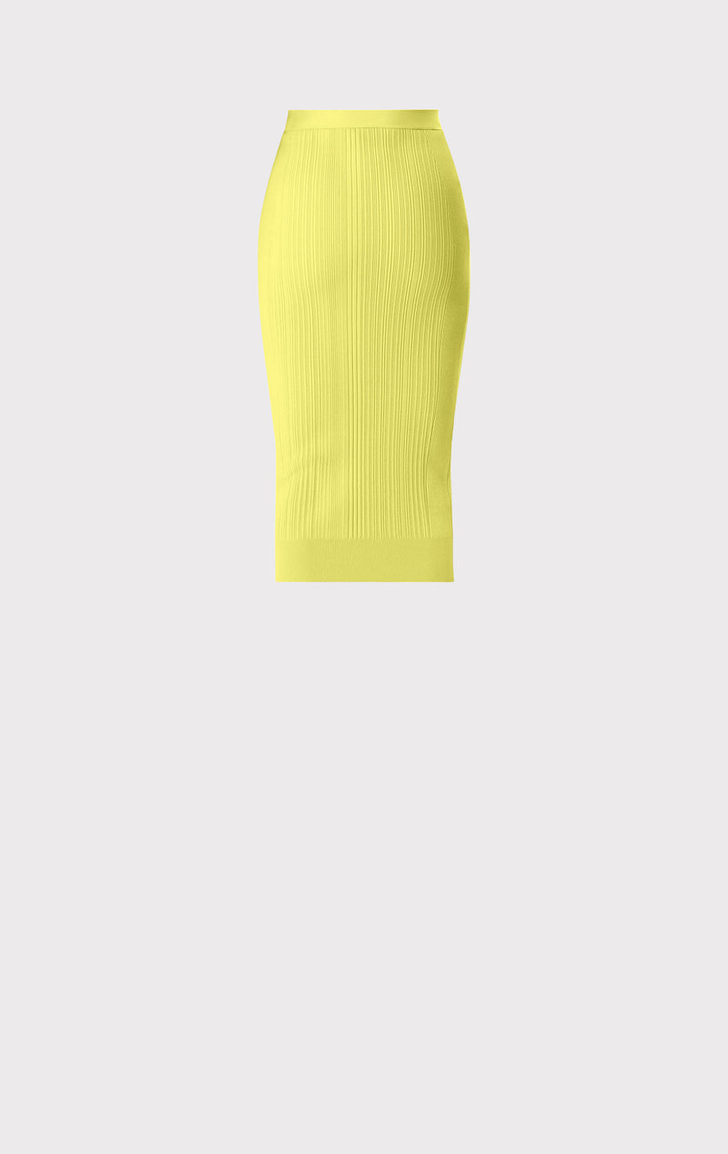 VARIEGATED RIB PENCIL SKIRT