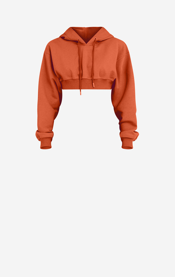 cropped hooded sweatshirt