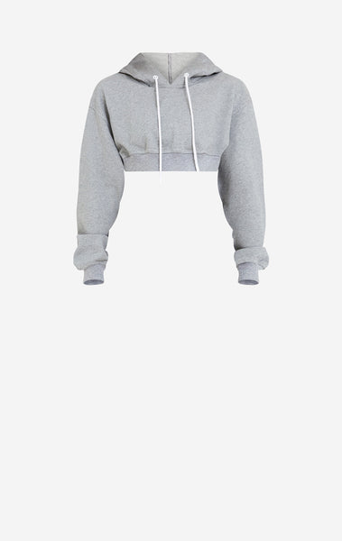 cropped hooded sweatshirt