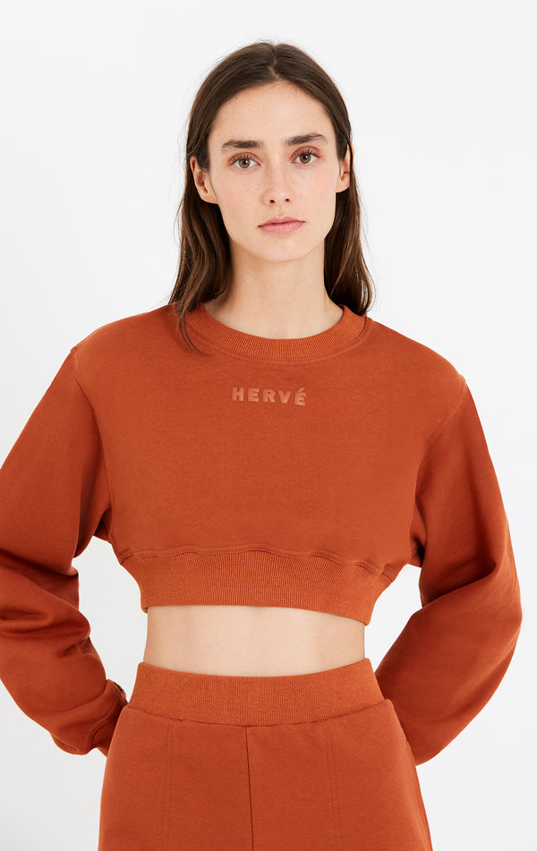 cropped logo sweatshirt