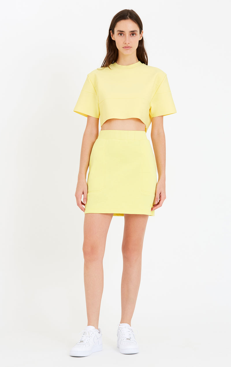 terry mini skirt