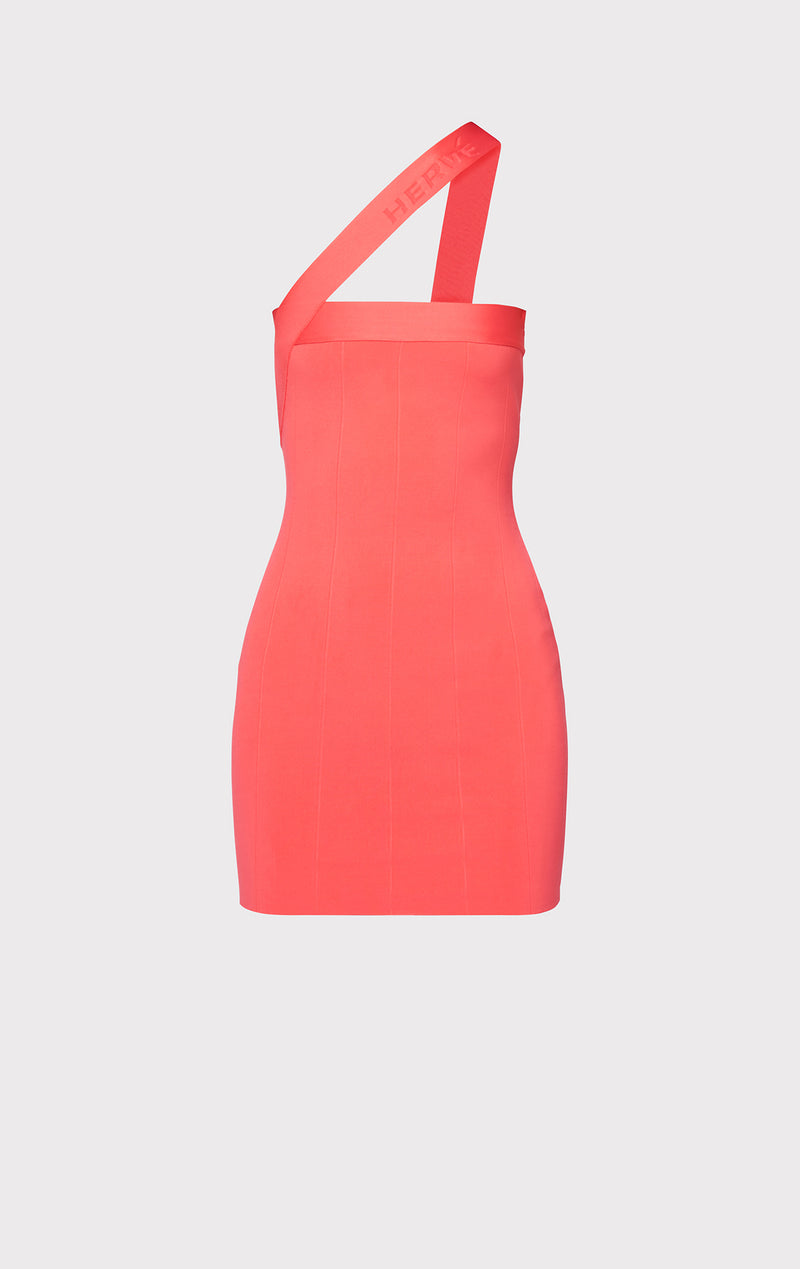 bandage asymmetrical strap mini dress
