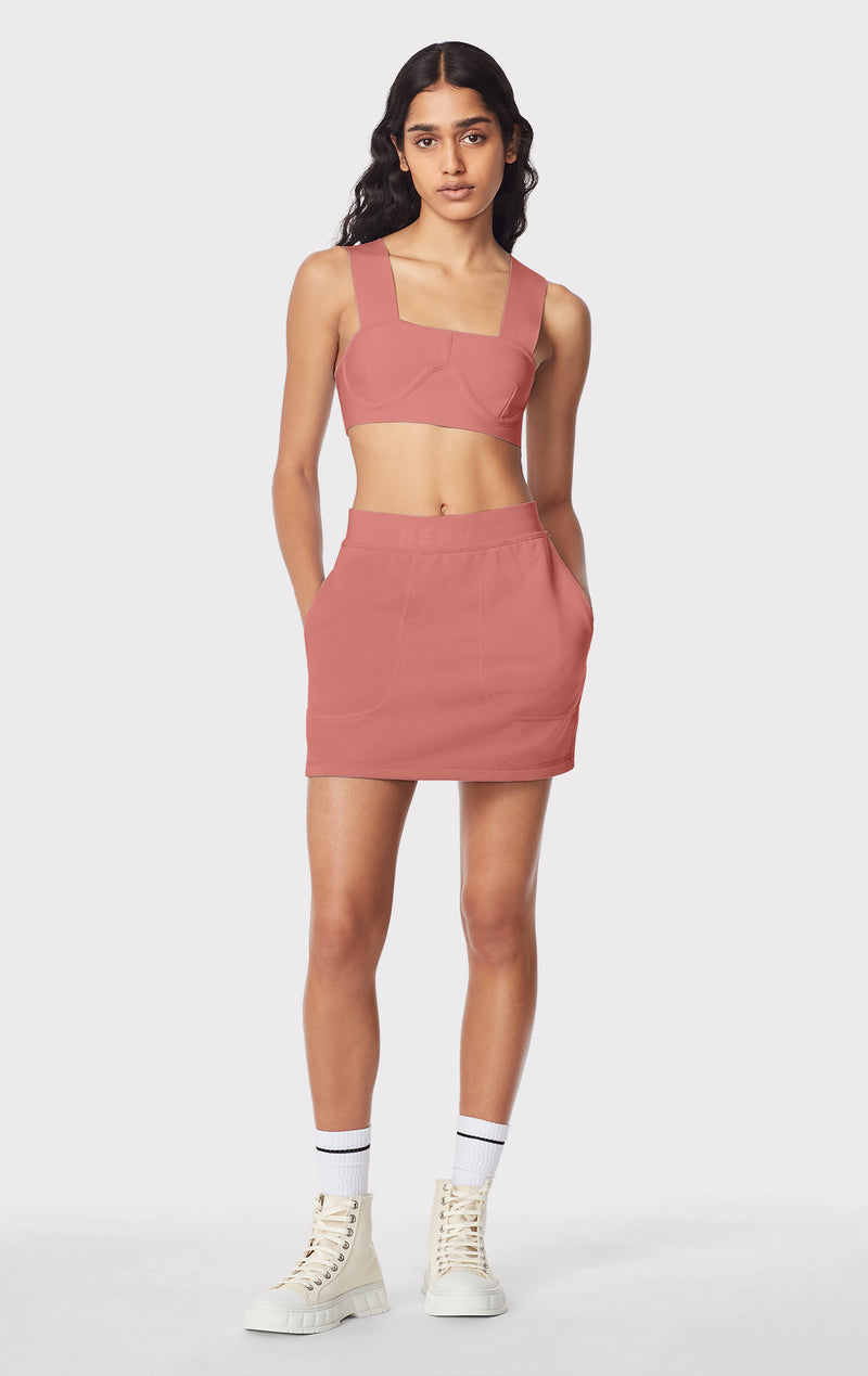 KNIT LOGO MINI SKIRT
