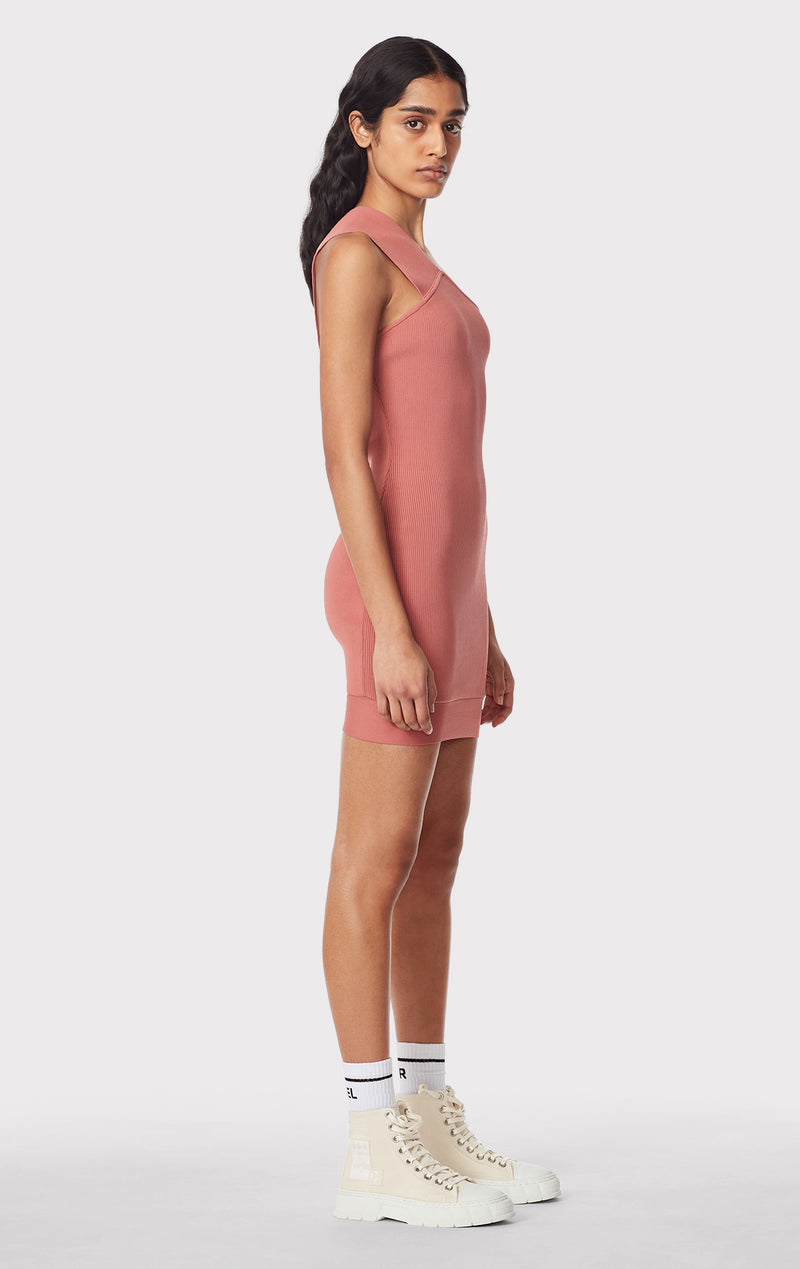 ASYMMETRICAL STRAP DRESS