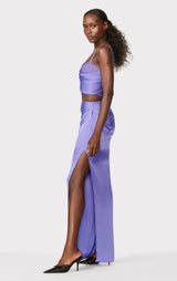 DRAPED ASYMMETRICAL MAXI SKIRT