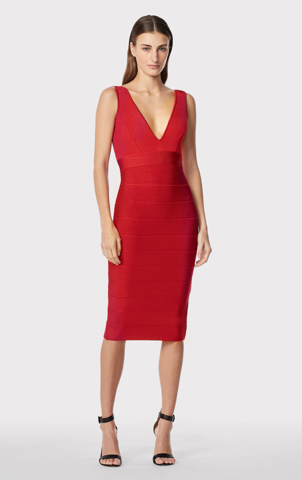 Red herve leger dress hi-res stock photography and images - Alamy