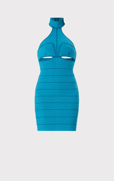 MOHAIR DOUBLE KNIT MINI DRESS