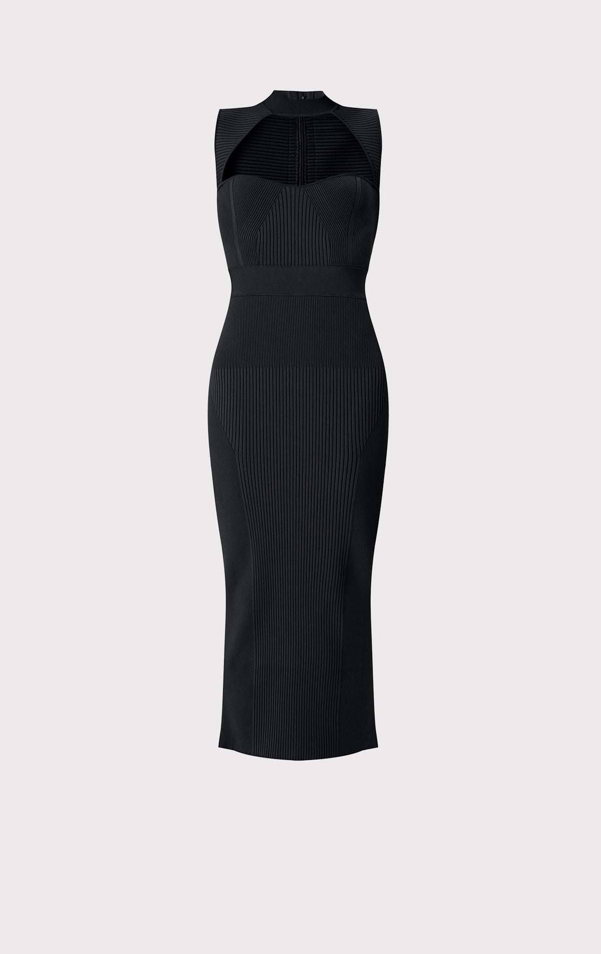MIXED RIB MIDI DRESS – HERVÉ LÉGER