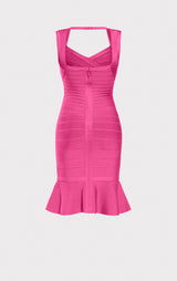 SWEETHEART FLARE BANDAGE DRESS