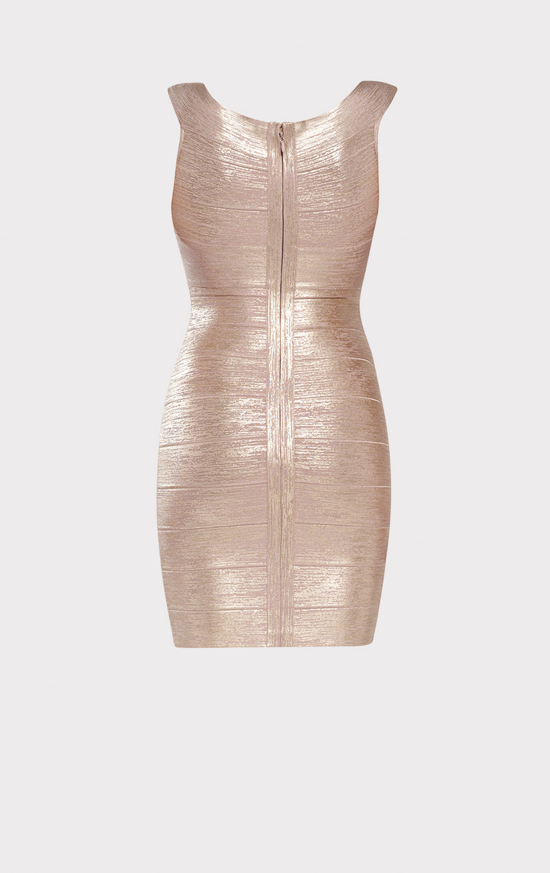 criss cross off the shoulder bandage dress