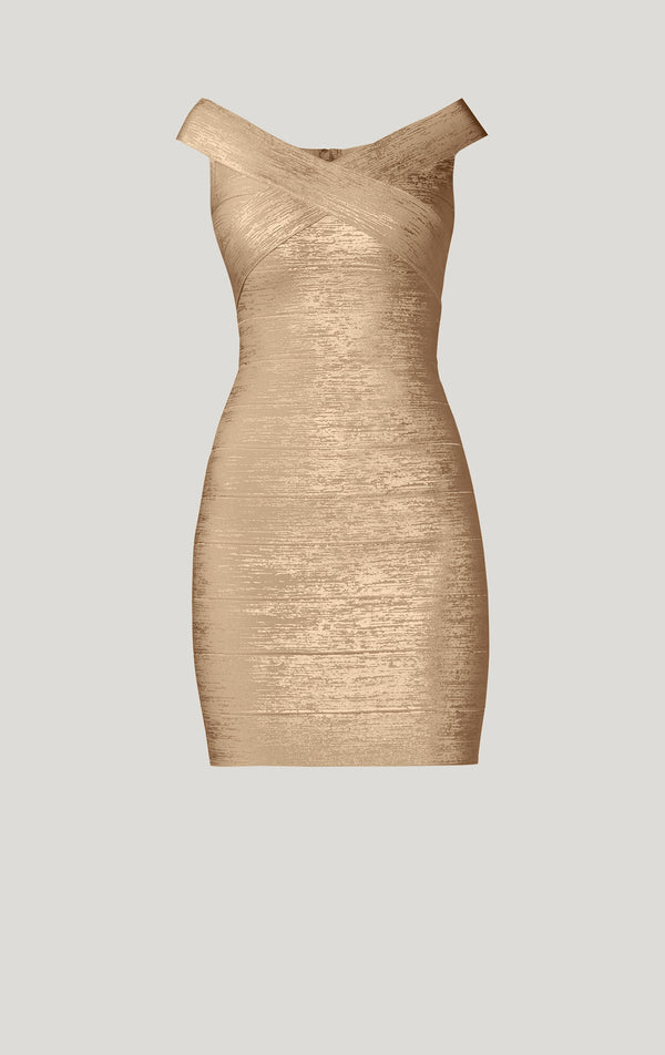 Criss Cross Foil Dress