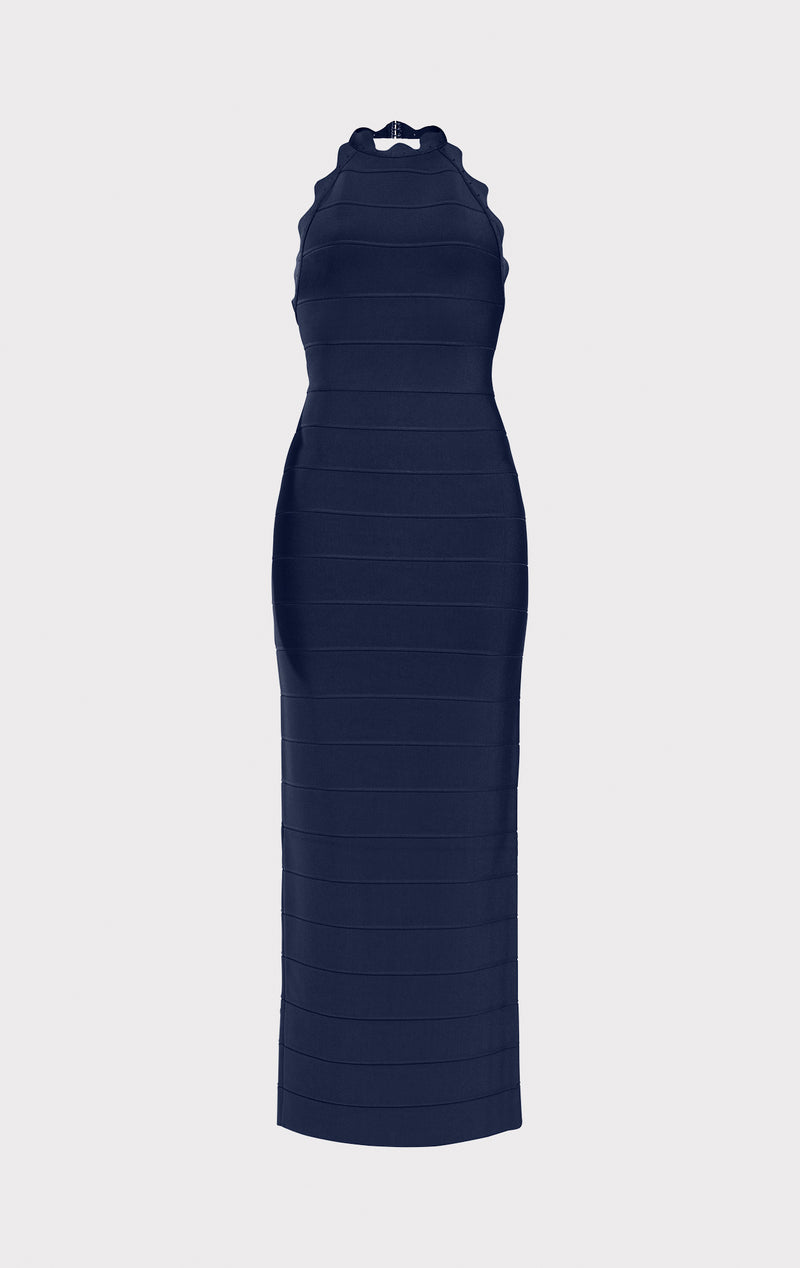 scallop edge gown