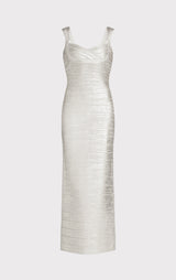 SWEETHEART BANDED FOIL GOWN