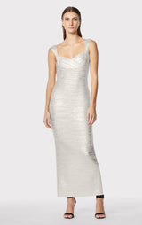 SWEETHEART BANDED FOIL GOWN