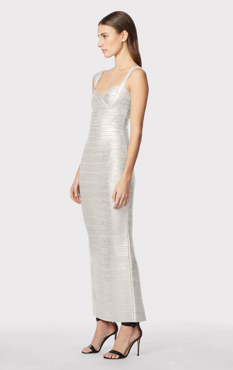 SWEETHEART BANDED FOIL GOWN