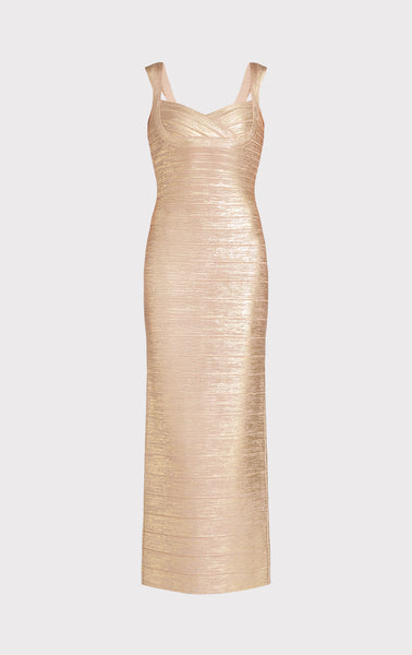 SWEETHEART BANDED FOIL GOWN