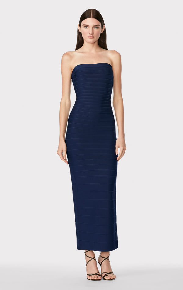 STRAPLESS BANDED GOWN