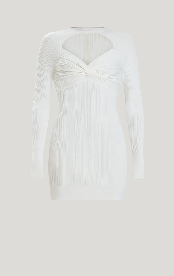 Twist Front Traveling Rib Dress