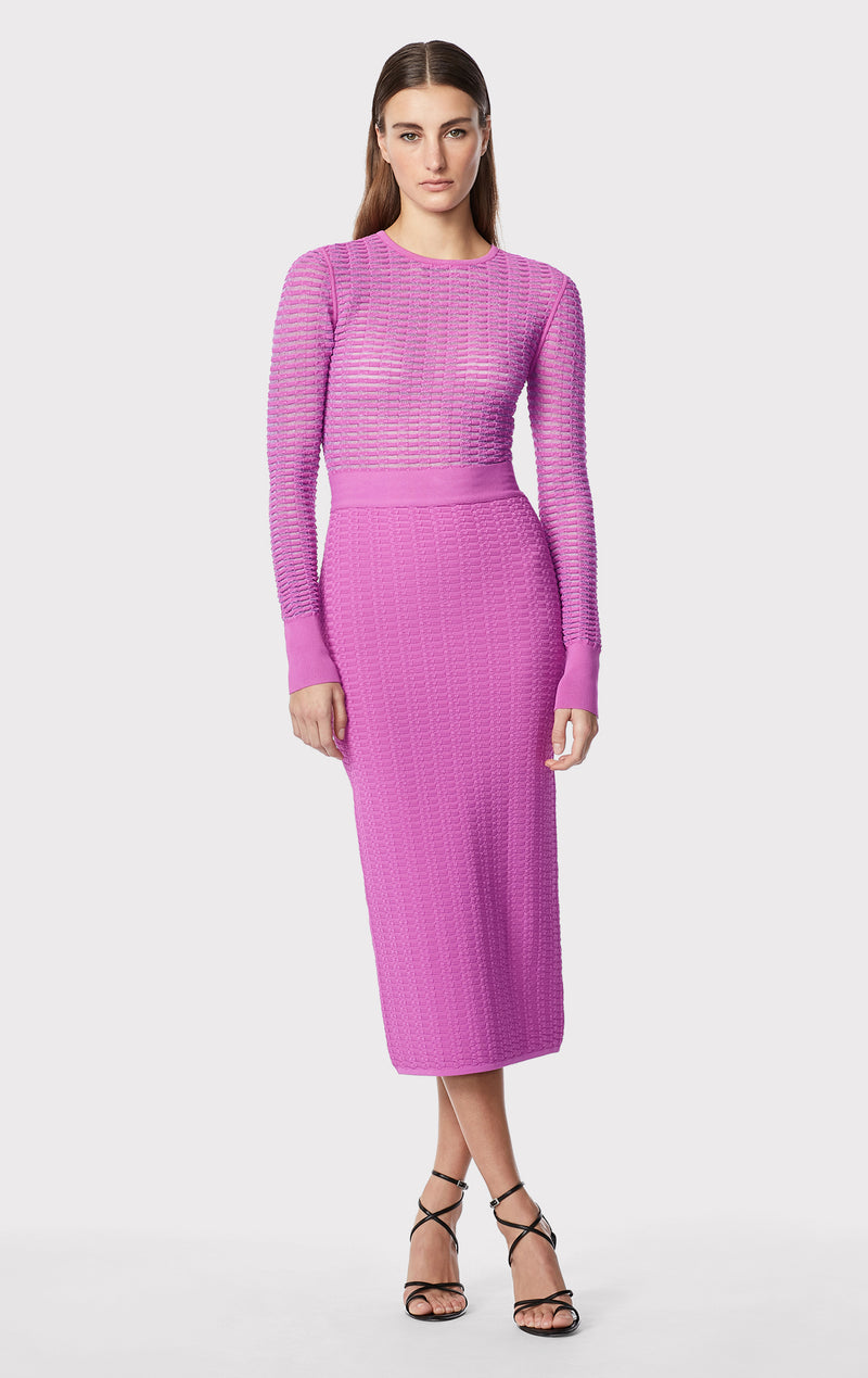 SHADOW STRIPE PENCIL SKIRT