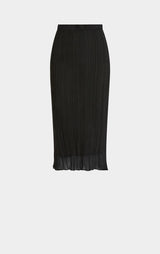 SHEER VARIEGATED RIB MIDI SKIRT