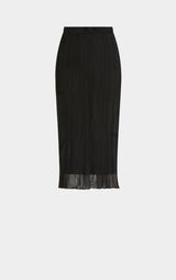 SHEER VARIEGATED RIB MIDI SKIRT